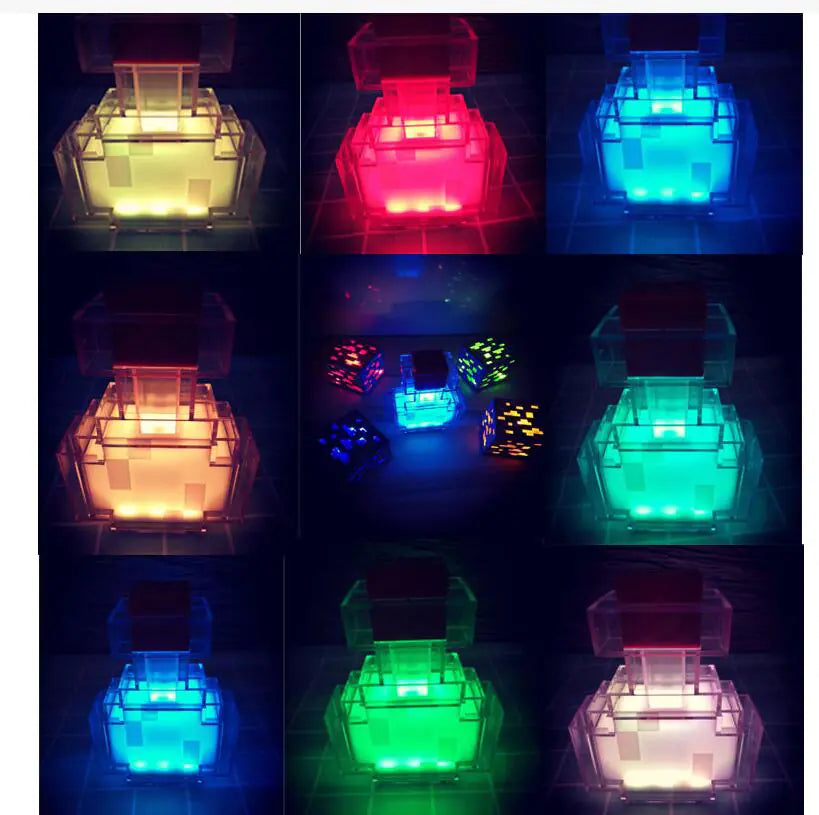 Color Changing Minecraft Torch, Potion, Ore's Blocks.